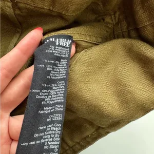 ARITZIA WILFRED‎ FREE Rayder Olive Green Linen Jacket Small thumbnail 8