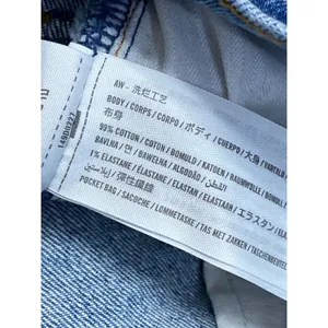Abercrombie & Fitch Blue High Waisted Frayed Raw Hem Denim Jeans Dad Shorts 36 thumbnail 4