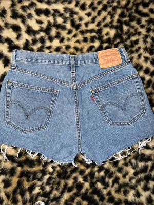 Levi's Blue Denim Cutoff Shorts thumbnail 3