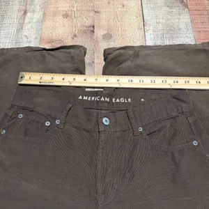American Eagle's Women's Brown Corduroy Low-Rise Skater Jeans Pants Sz 4 Grunge thumbnail 3