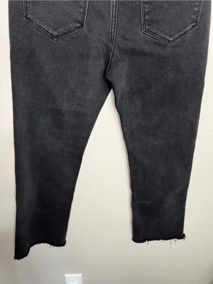 Vigoss Marley Crop Boot Washed Black Raw Hem‎ Stretch Jeans thumbnail 8