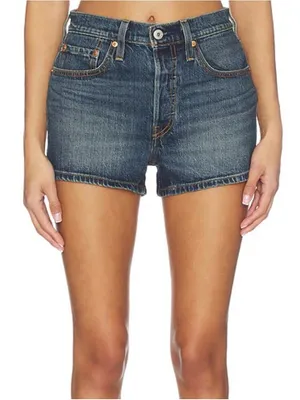 Levi’s Woman’s 501 C Curve Short Dark Wash Denim W24 Festival Coastal Cowgirl thumbnail 1