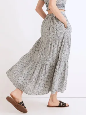 MADEWELL 100% Cotton Button-Front Tiered Maxi Skirt thumbnail 2