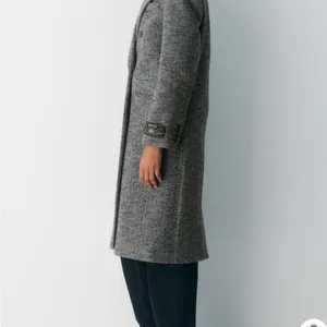 ARITZIA BABATON THE CONSTANT COAT Gray Herringbone Long Coat thumbnail 3