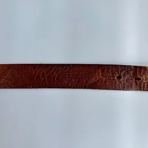 Handcrafted Brown Leather Belt Deer Hunting Mountains Fishing Western Boho Ranch thumbnail 7