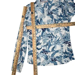 TOMMY BAHAMA Golf & Tennis Blue/White Tabu Jungle Print Zip Front Jacket Medium thumbnail 7