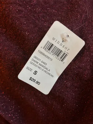 Windsor Sparkle Maxi Skirt with matching cowl neck shirt set Burgundy- Small thumbnail 3