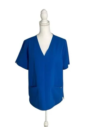 FIGS Royal Blue Scrub Top – Premium Medical Uniform with V-Neck. thumbnail 1