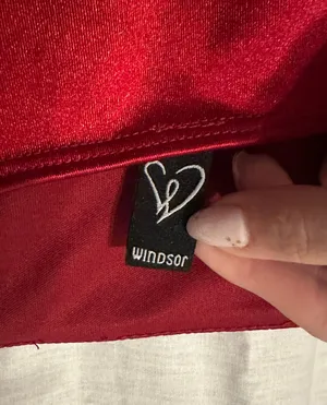 Windsor Red Satin Mini Dress Wrapped thumbnail 3