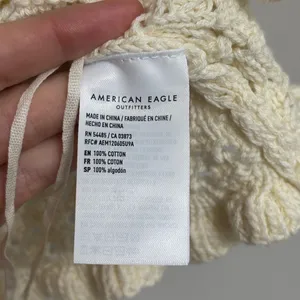 NWOT American Eagle Boho Music Festival Crochet Tie Front Cami Tank - Size S thumbnail 4