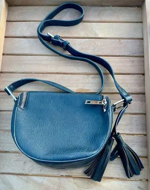 Free People Bond St. Saddle Crossbody Bag Blue thumbnail 5