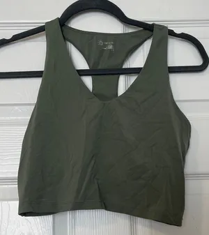 Aerie Offline Olive Green Racerback Sports Bra thumbnail 1