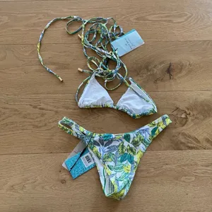 Hello Molly - Nocturnal Soul Swim Bikini Top and Bottoms in Yellow Multi thumbnail 5