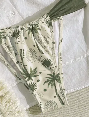 Shein plant print bikini thumbnail 4