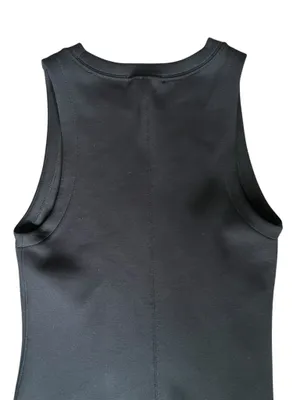 Abercrombie & Fitch YPB neoKNIT Women’s Black Column Sleeveless Slit Midi Dress thumbnail 7