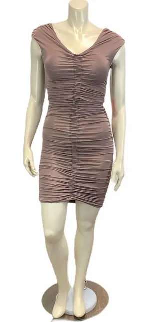 ASOS‎ Ruched Front Back Mini Dress Sz 2- FLAWED thumbnail 1