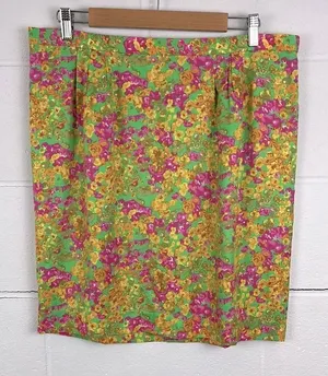 Boden women’s floral silk blend lined pencil skirt thumbnail 1