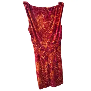 Ralph Lauren Floral Ruched Stretch Dress Sz 2 Preppy Classic Bright Sunny Career thumbnail 2