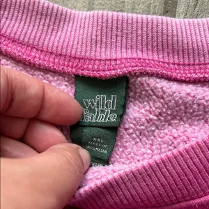 Wild Fable Pink Textured Sweatshirt thumbnail 2