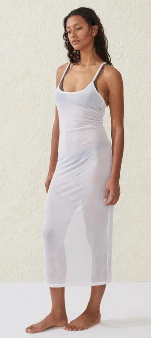 NWT* Cotton:On Body Sheer Mesh Swim Bathing Suit Cover Up Dress Women's Medium thumbnail 1