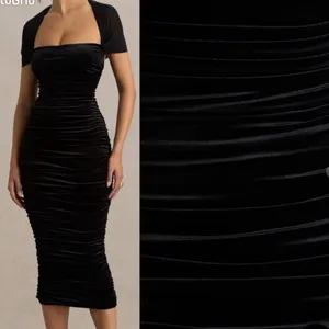 Club L London Seductress Square Neck velvet Ruched Midi Dress Black Sz 10 sexy thumbnail 17