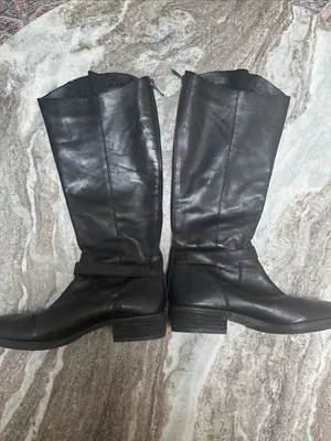 SAM EDELMAN Leather Painter Back Entry Riding Equestrian Boots Combat Black 8.5 thumbnail 4