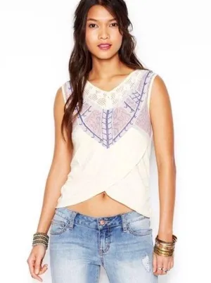 Free People Sahara Beaded Crochet Top thumbnail 1