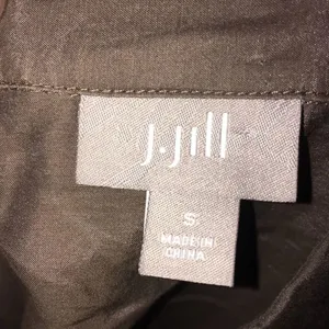 J Jill S empire waist silk button down blouse thumbnail 4
