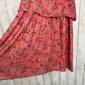 Promod Floral Cottagecore Dress XL Pink Boho Fairycore Flowy Summer Cami thumbnail 6