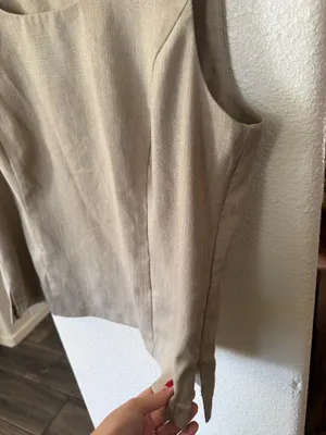 Sleeveless Dress Top size medium Tan thumbnail 3