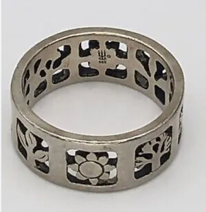 James Avery Vintage FOUR SEASONS Band Sterling Silver Ring Size 6 Sun Tree Plant thumbnail 3