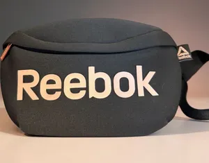Black Reebok Verona Fanny Pack featuring a prominent Rose Color Logo thumbnail 1