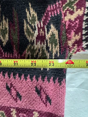 Express Tricot vintage 90s Women's floral Sweater Plum Pink M oversized retro thumbnail 9
