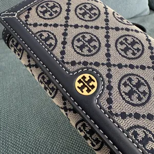 New Tory Burch T Monogram Jacquard Wallet Crossbody Clutch Purse 135846 $348 thumbnail 4