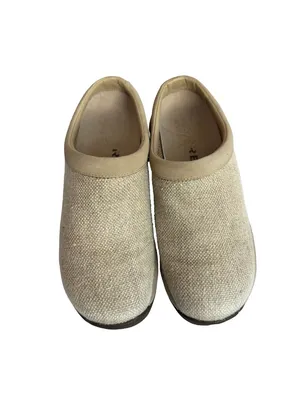 Merrell Oatmeal Canvas On Clogs Mules Slides Comfort Lightweight Size 7 Women's thumbnail 4
