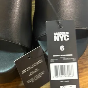 Madden nyc black wedges size 6 thumbnail 4