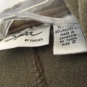 FINAL MARKDOWN Spa by Chico’s hooded velour jacket 2 large thumbnail 5
