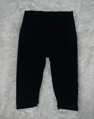 Aerie Offline Black Biker Shorts Long Length size Large thumbnail 1