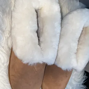 Sickafus Sheepskins Real Sheepskin Ladies Booties Size 8 Tan New thumbnail 3
