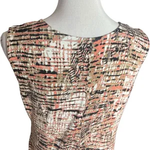 Womens Harve Bernard Abstract Criss-Cross Jersey Knit Sleeveless Dress - Sz L thumbnail 3