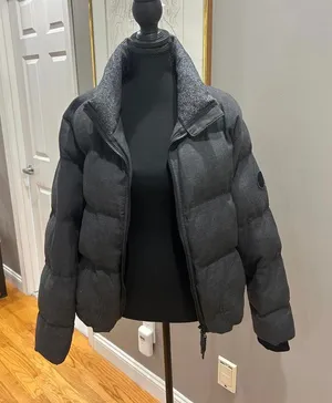 Allbirds Trino Merino Wool Puffer Jacket in Charcoal Grey Lg thumbnail 1
