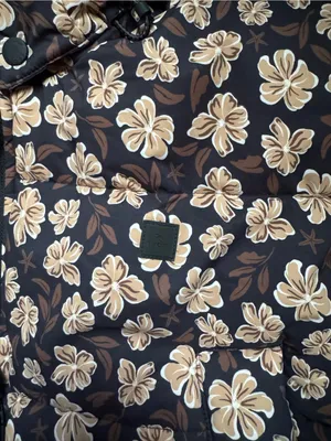 Rip Curl Black Puffer Jacket with Cream Floral Print thumbnail 11