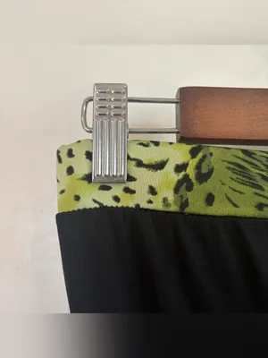 MKM Designs Y2K Strapless Dress. Black and Green Cheetah. Size: Small. thumbnail 2