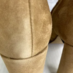 Free People Cecile Ankle Boots Suede Lace Up Side Block‎ Heel Tan Camel Size 41 thumbnail 10