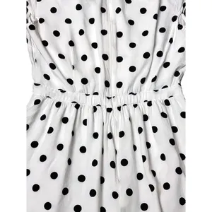 J.Crew Polka Dot Faux Wrap Mini Dress White Navy Blue Preppy Retro‎ Vibe Size 2 thumbnail 11