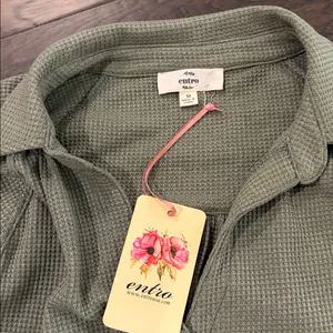 NWT Entro Waffle Weave Front Pocket Shirt Sz M thumbnail 5
