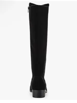 NEW Style & Co. Womens Charmanee Faux Suede Knee-High zip riding Boots Black 6.5 thumbnail 3