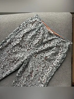 House of CB London Mara Metallic Lace Straight Leg Pants Small thumbnail 4