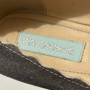 Betsey Johnson SB Dance Glitter Flats Silver Size 9 Blue Sole EUC Bride Wedding thumbnail 7