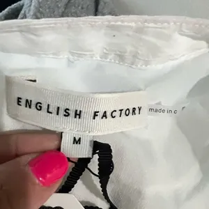 NWT English Factory GINGHAM TIERED MIDI DRESS white womens size medium oversized thumbnail 14